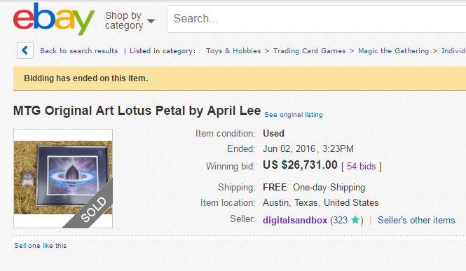 Lotus Petal Ebay Auction